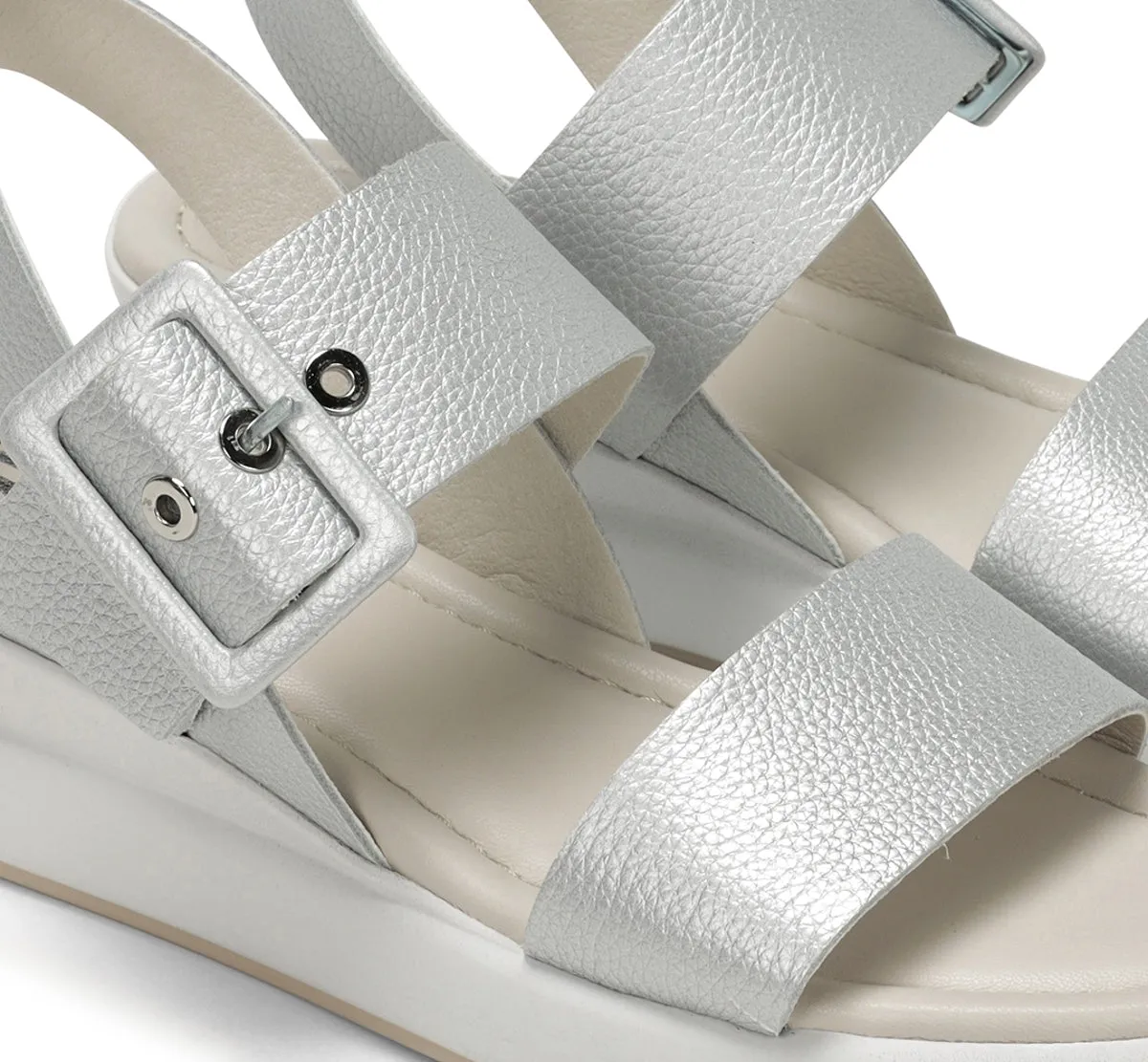 Dorking Slam D9088 sandali donna argento fibbie