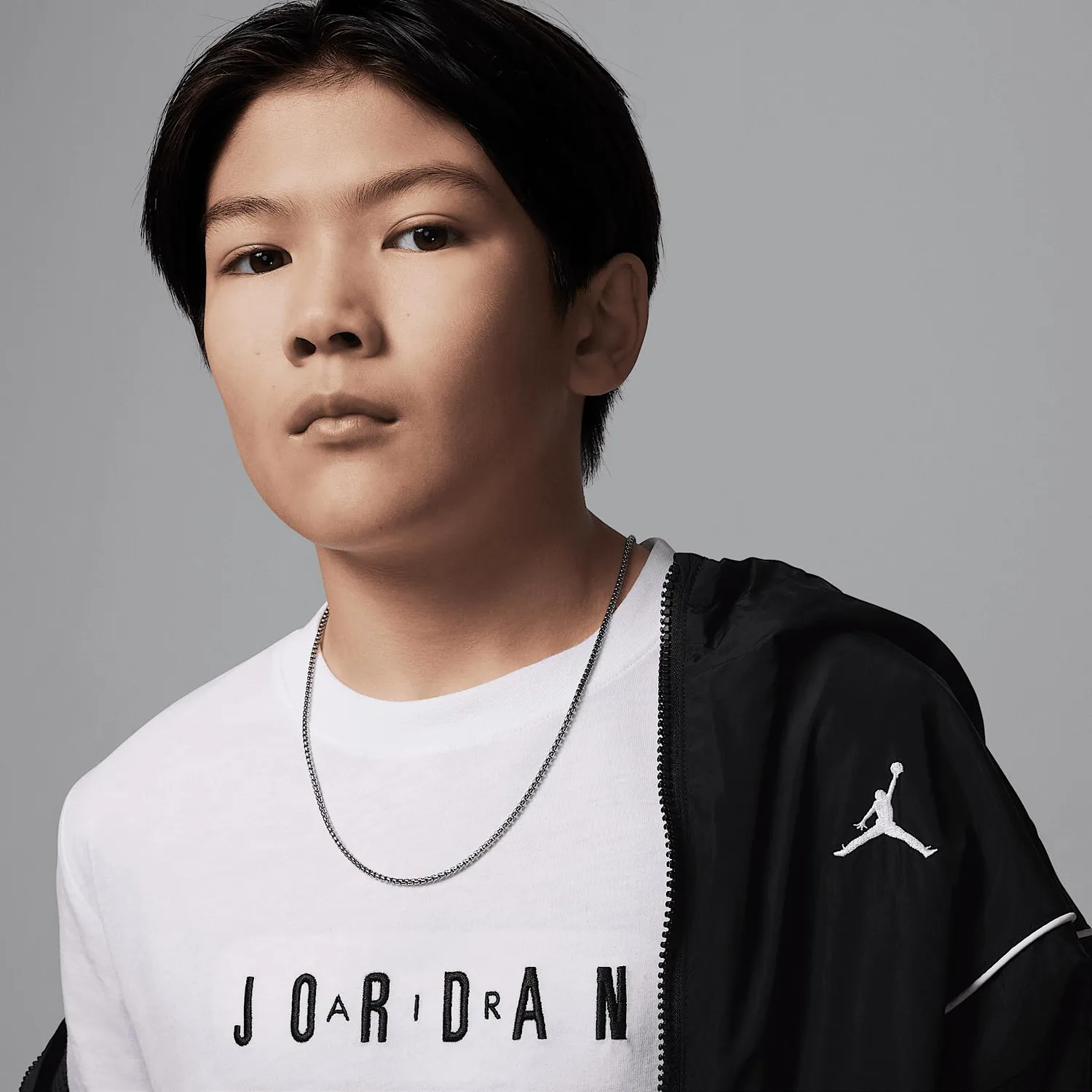 Jordan Logo t-shirt bambino S bianca cotone