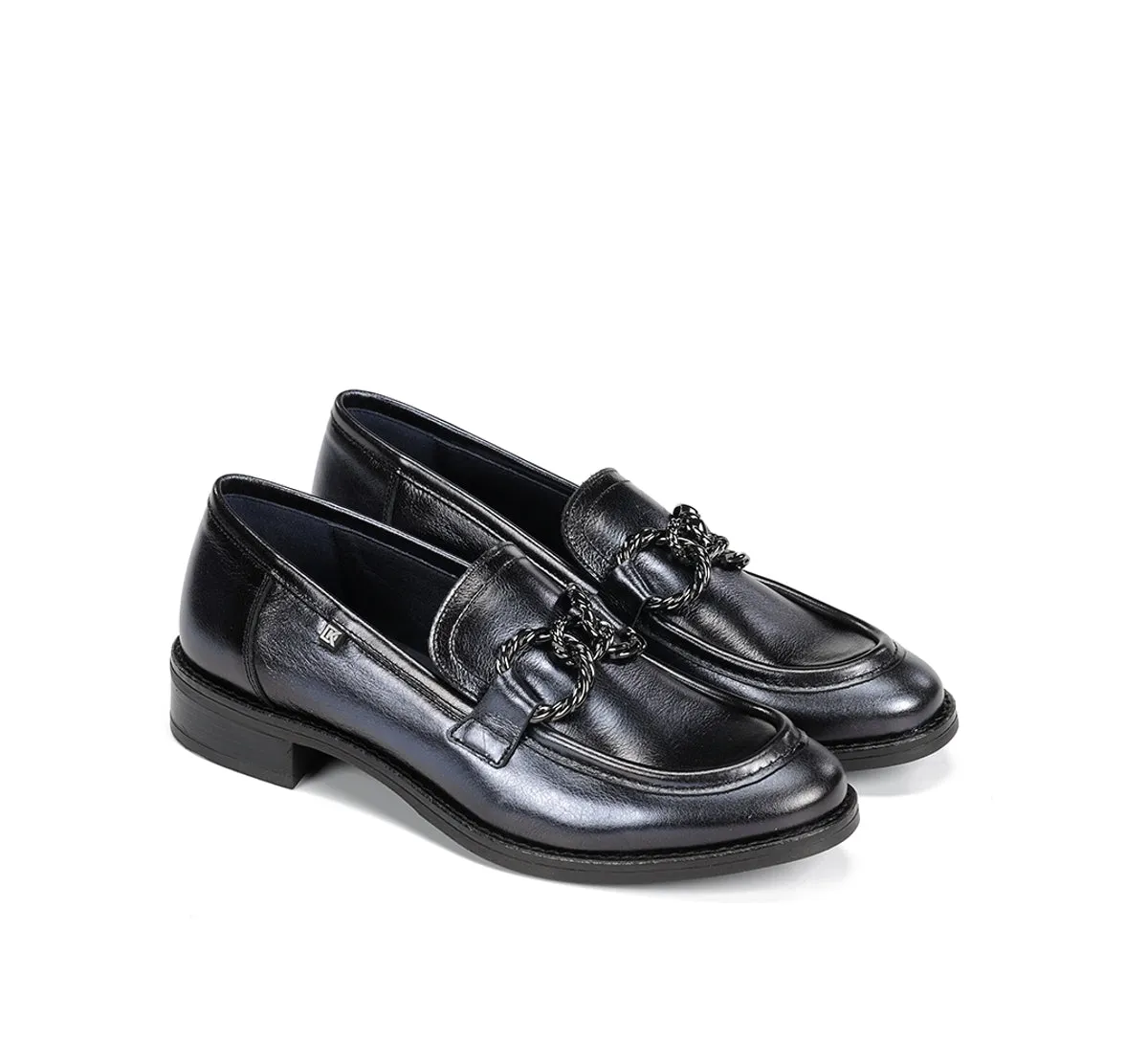 Fluchos Harvard D9117 mocassini donna blu pelle