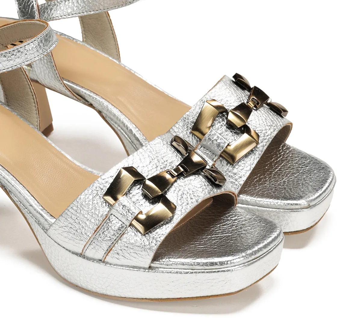 Fluchos Lyra D9253 sandali donna argento eleganti