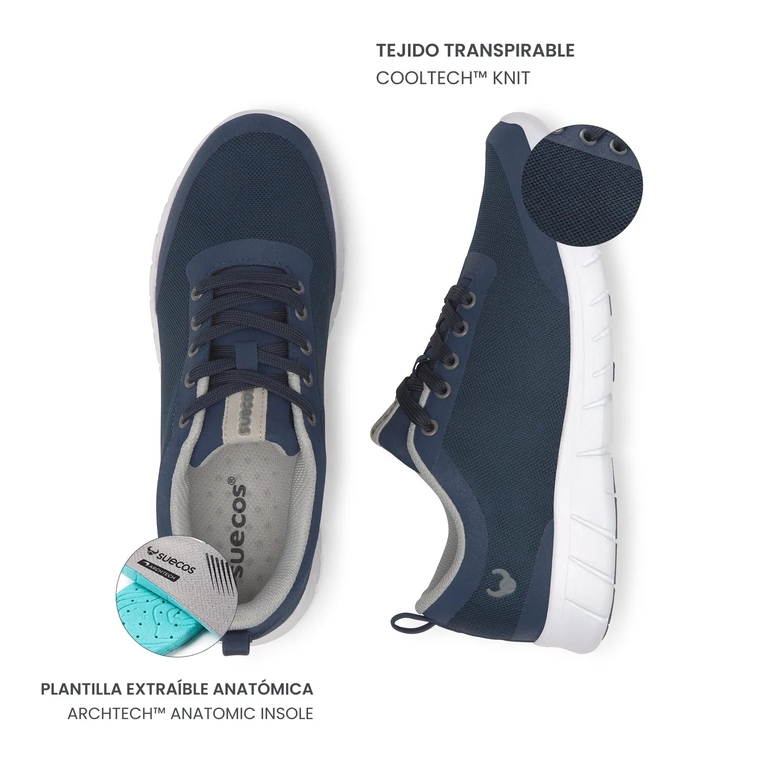 Suecos Alma Classic scarpe lavoro blu navy traspiranti