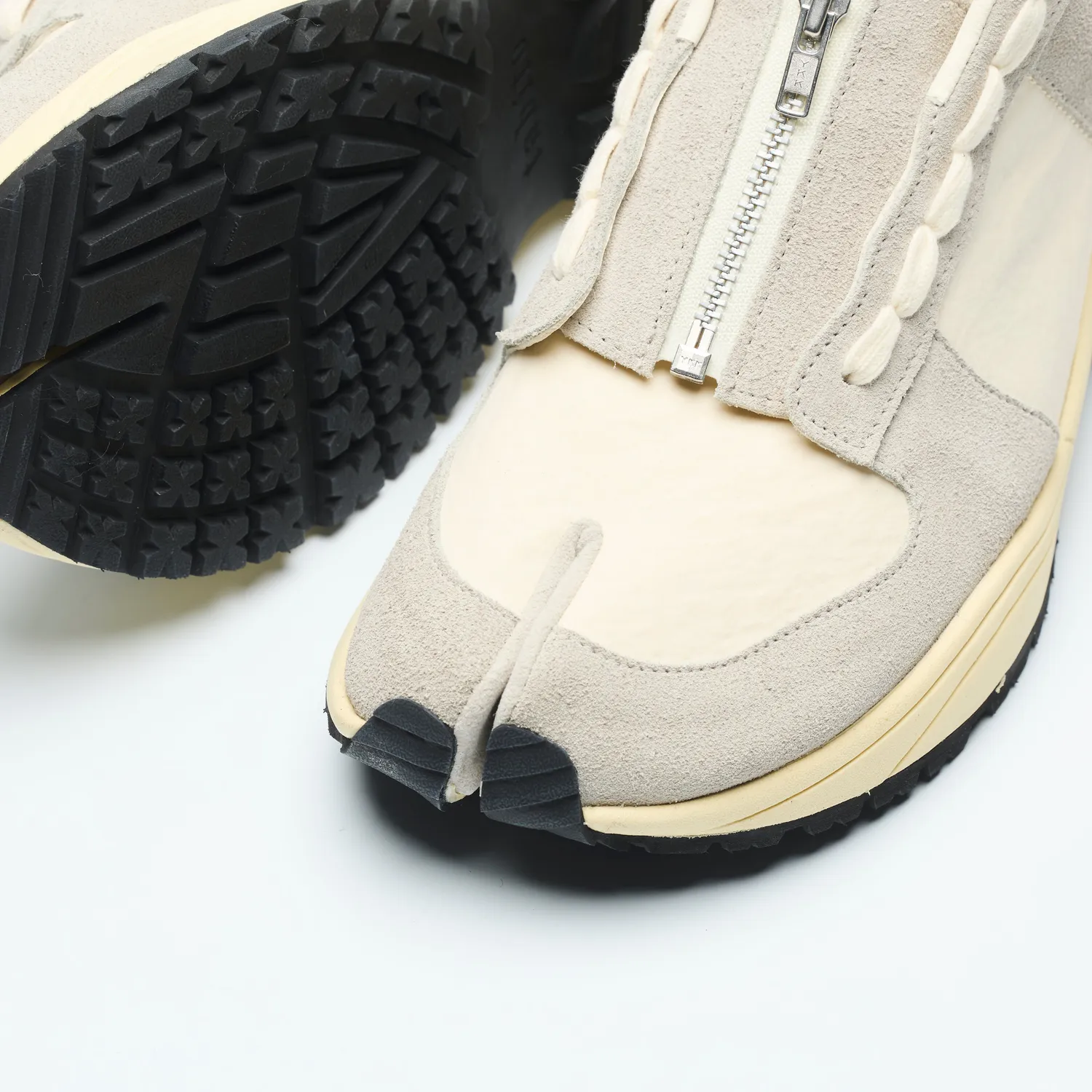 Tabito 41 Zip Tactical Trainer tabi sneakers bianco zip