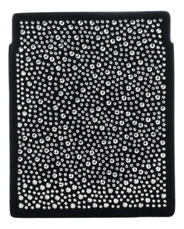 Alexander Smith Strass custodia tablet iPad nera 19,5x25 pelle