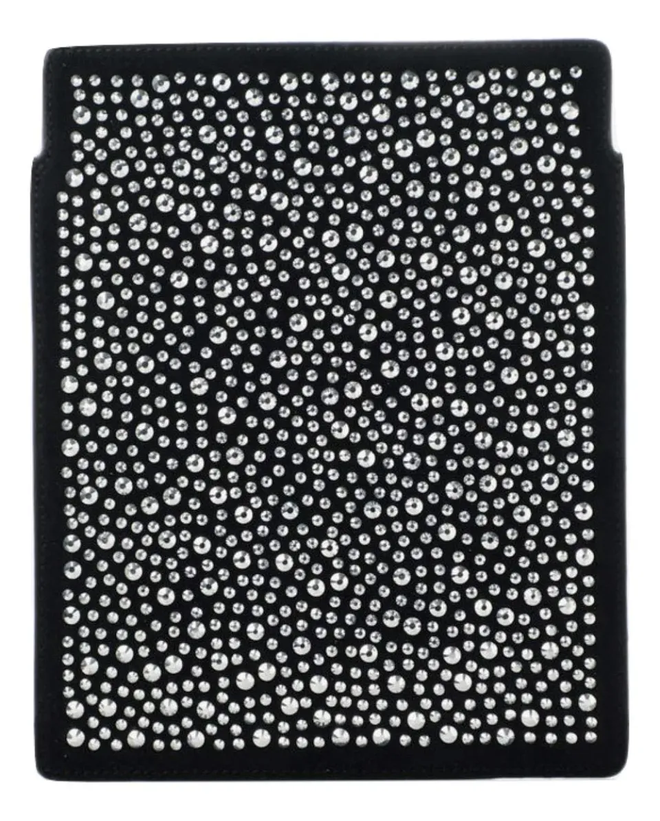 Alexander Smith Strass custodia tablet iPad nera 19,5x25 pelle