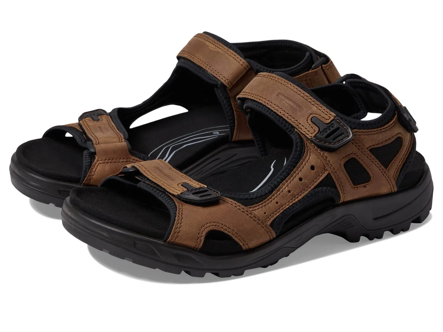Ecco Irving Fisherman sandali uomo Vetiver pelle