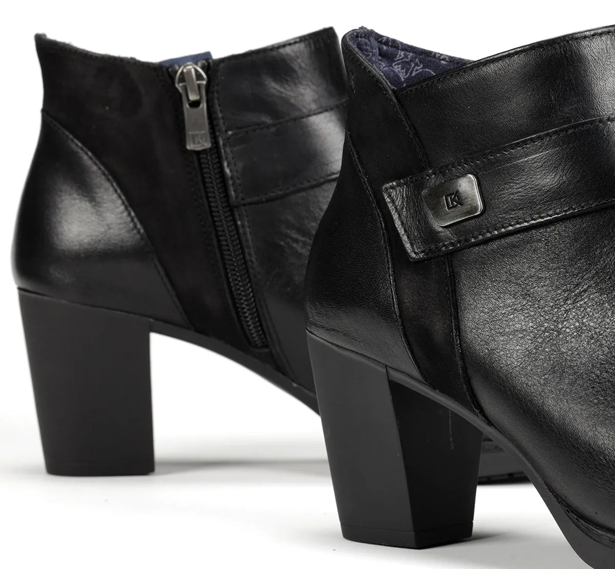 Fluchos Evelyn D9111 stivaletti donna neri tacco alto