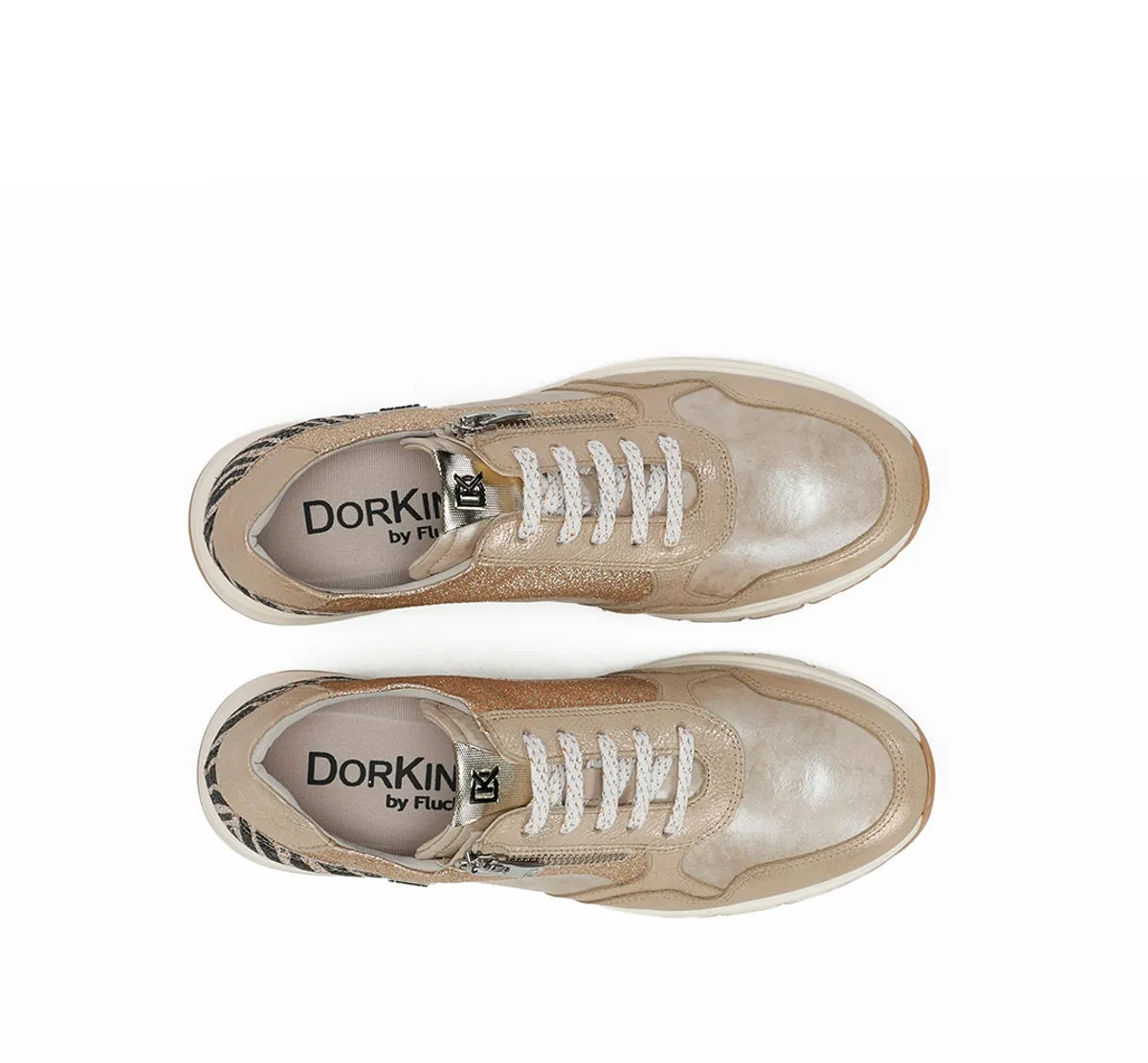 Fluchos Serena D9556 Sneaker Oro Donna Comfort