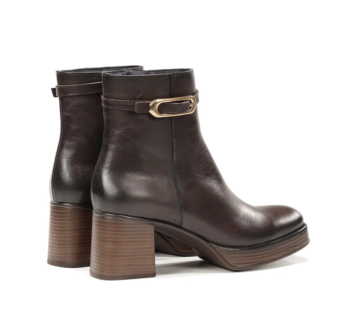 Dorking Cristel D9733 Stivaletto Donna Marrone Zeppa