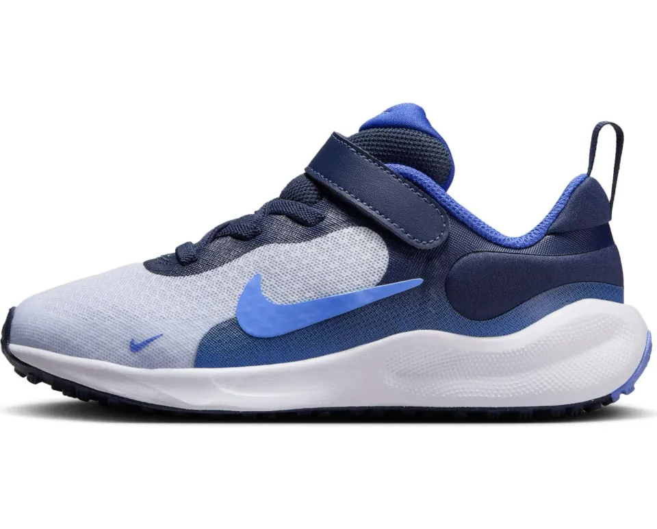 Nike Revolution 7 scarpe bambini velcro grigio blu