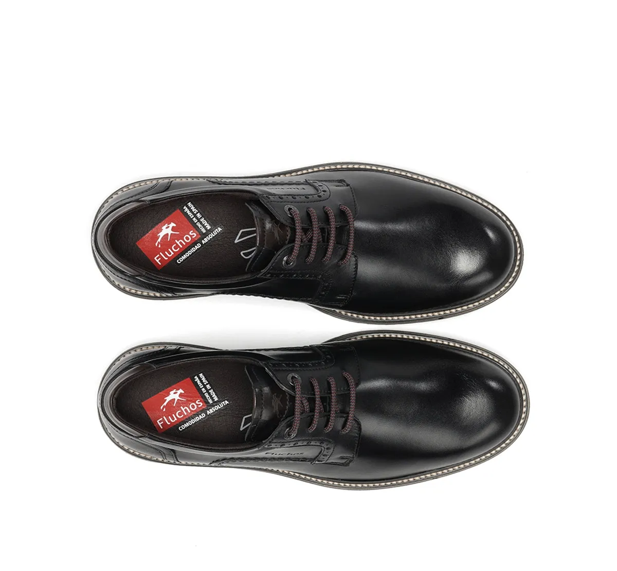 Fluchos Buggy F2319 scarpe uomo nere eleganti