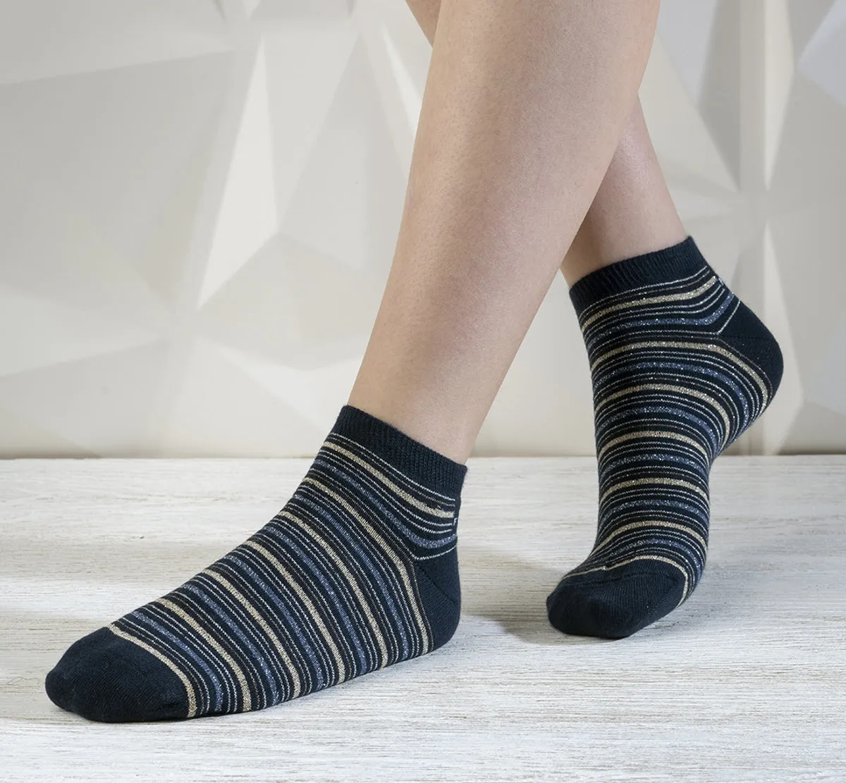 Fluchos CA0011 calzini corti donna 2 paia nero bianco