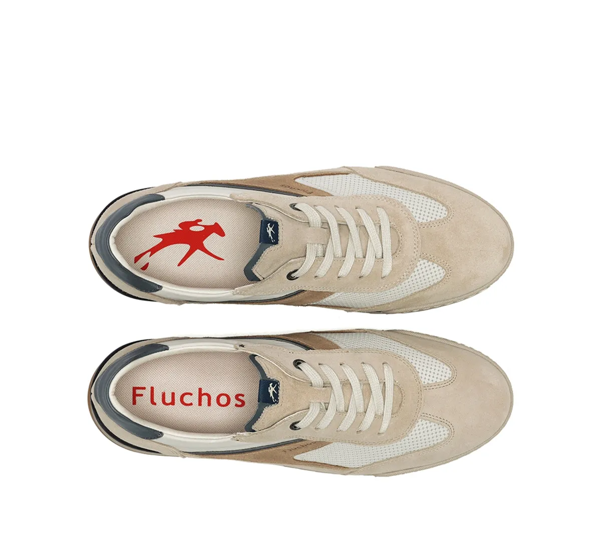 Fluchos Elder F2184 Sneakers Uomo Beige Vestibilità Ampia