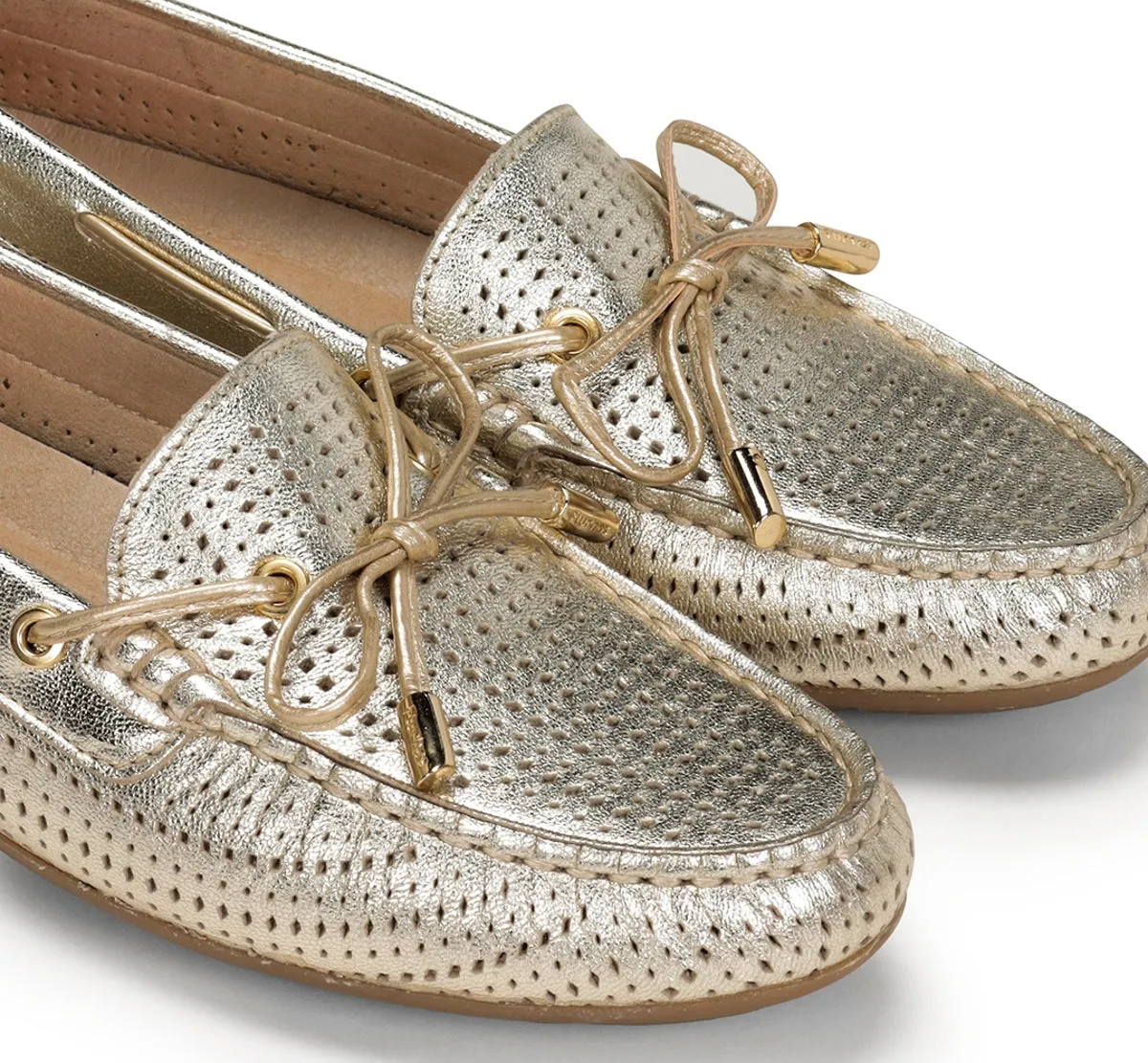 Fluchos Bruni F1428 mocassini donna dorati pelle