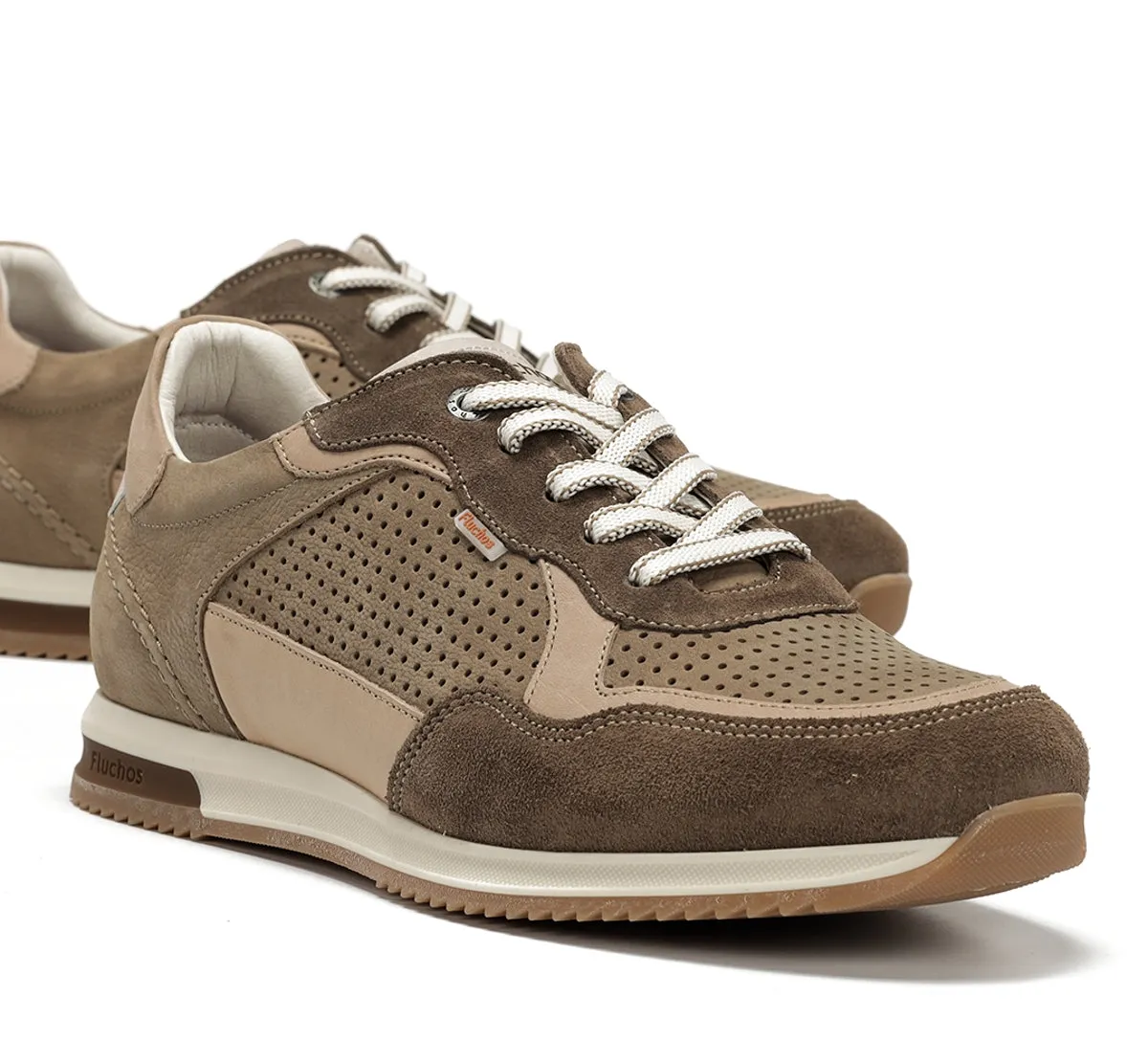 Fluchos Samir F2415 sneakers uomo marroni pelle