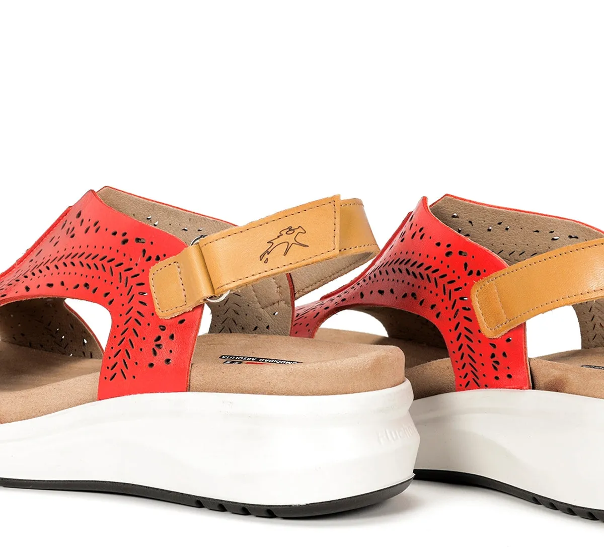 Fluchos Yagon F1481 sandali donna rossi classici