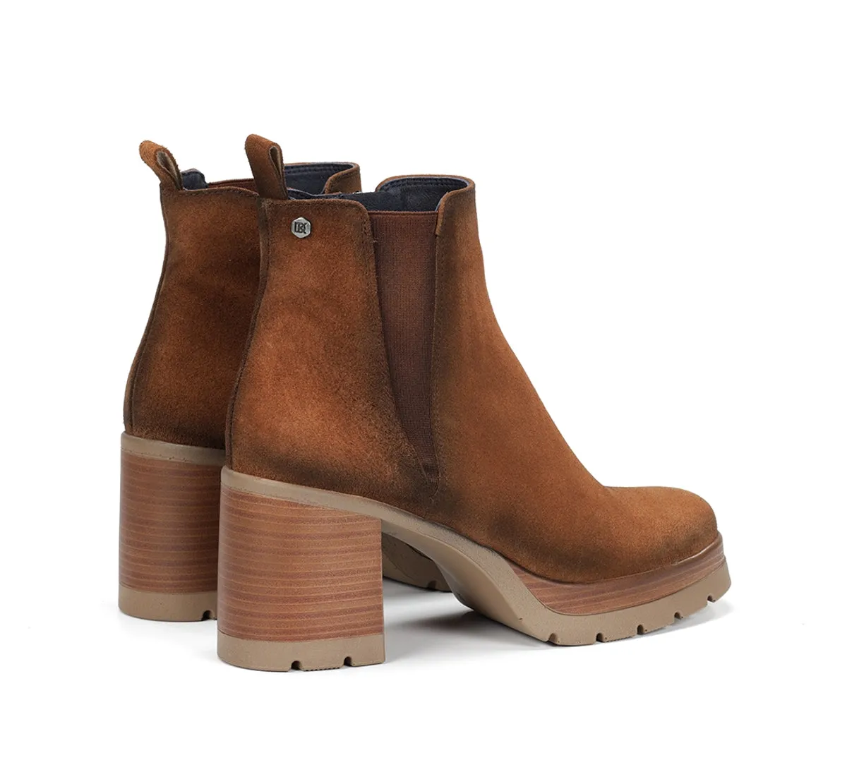Fluchos Safe D9414 tronchetti donna marrone tacco