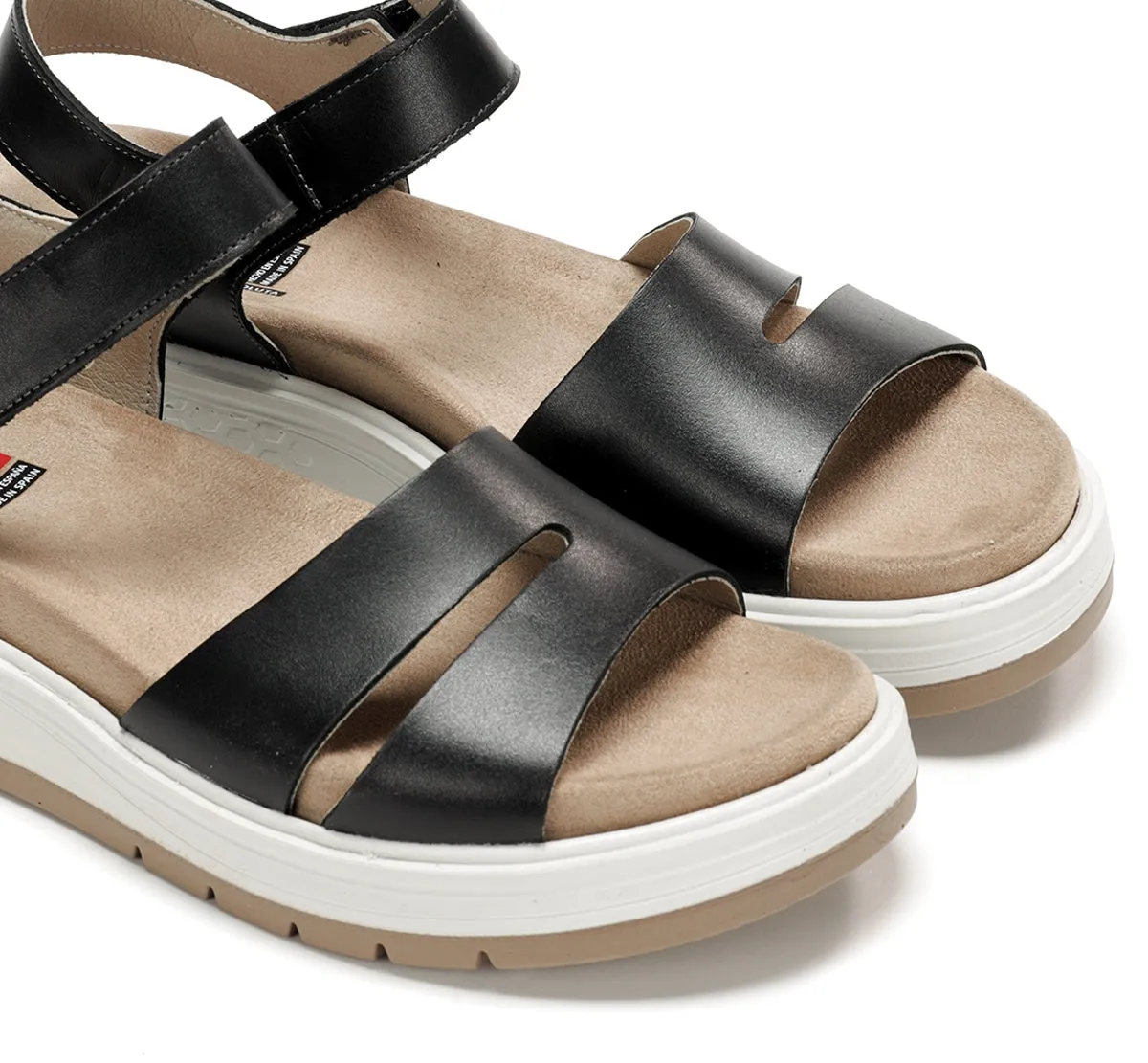 Fluchos Street F2006 Sandali Neri Donna Comodi