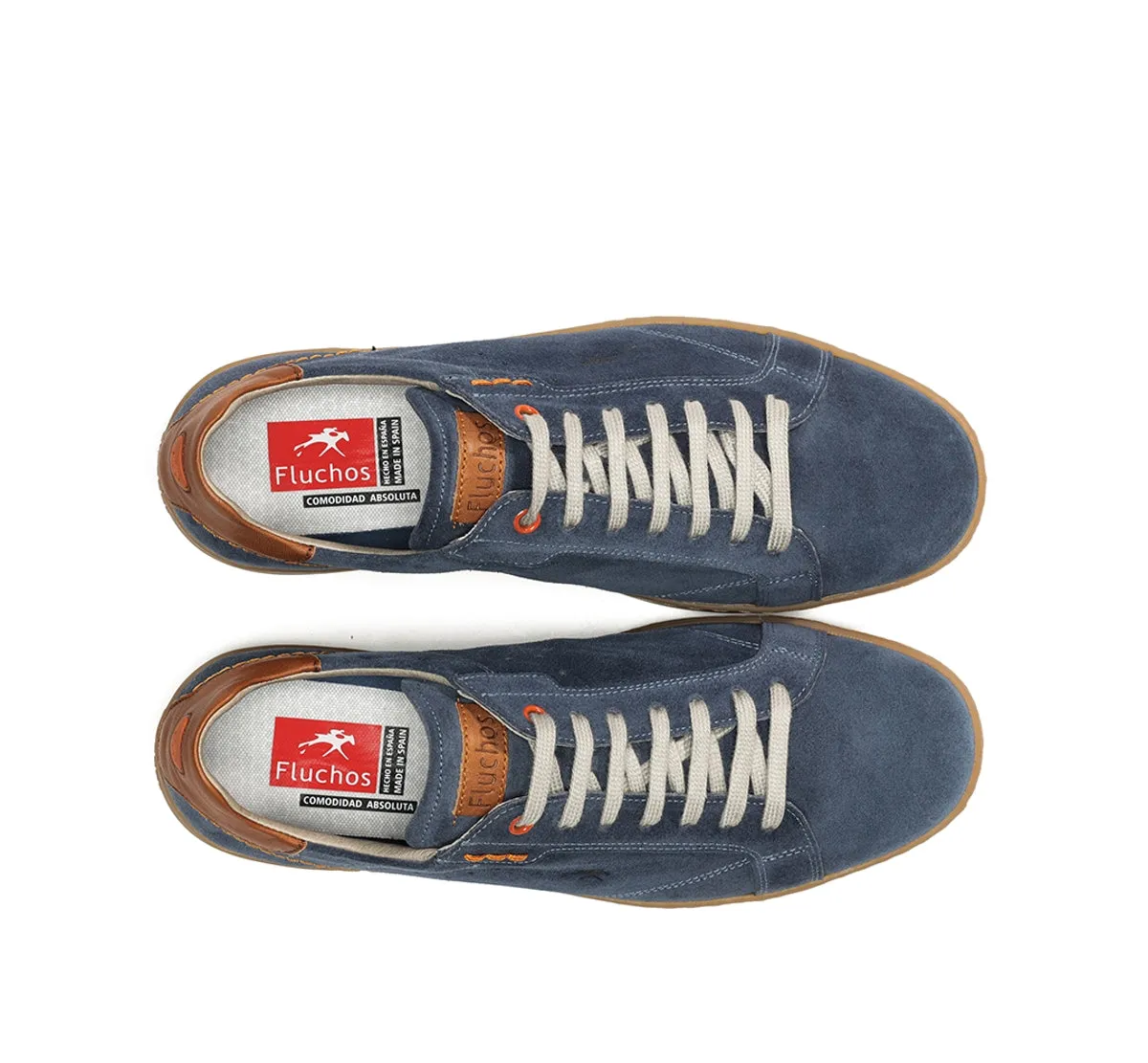 Fluchos Leo F1727 sneakers uomo blu suola retro
