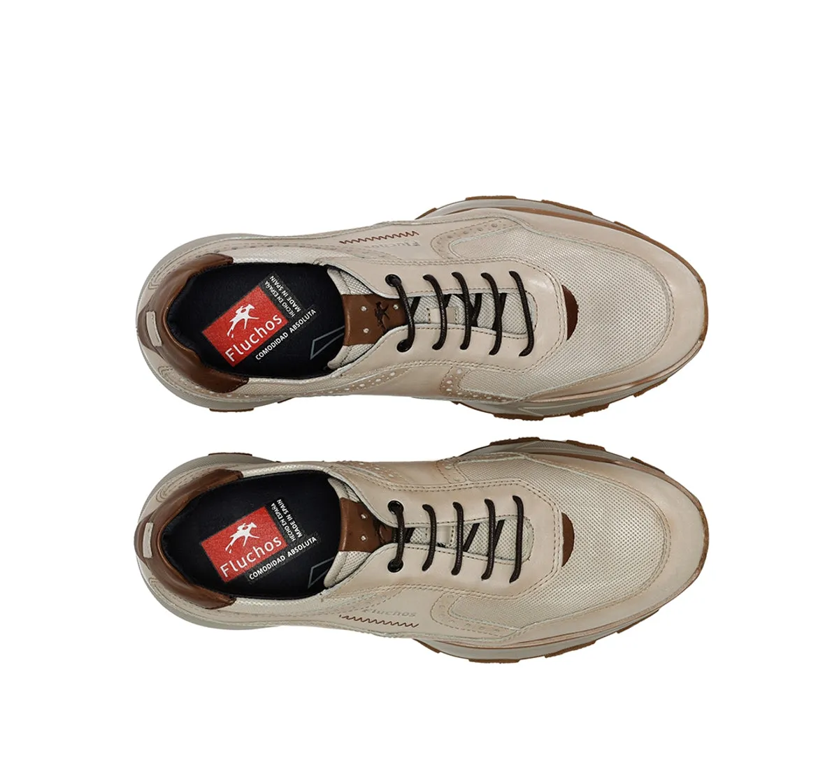 Fluchos Walter F2082 Sneaker Uomo Bianche Pelle