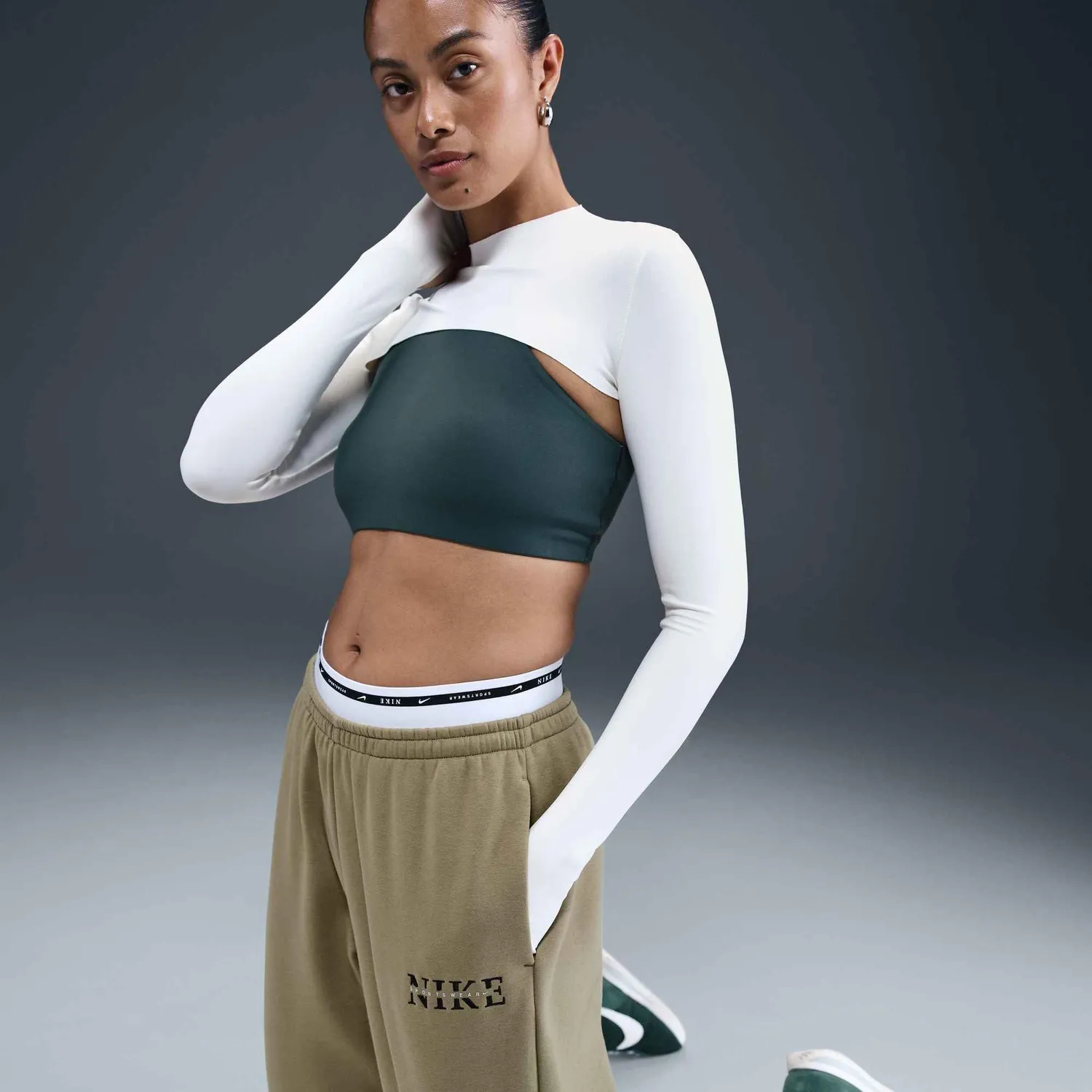 Nike Phoenix Fleece pantaloni donna XS vita alta in cotone