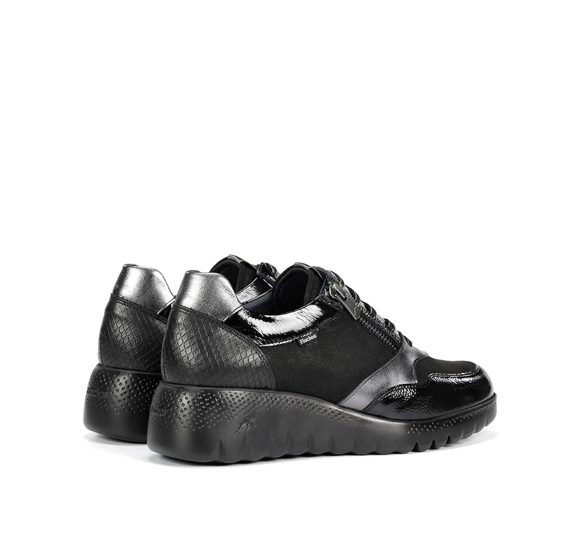 Fluchos Live F2248 Sneakers Nere Donna Zeppa