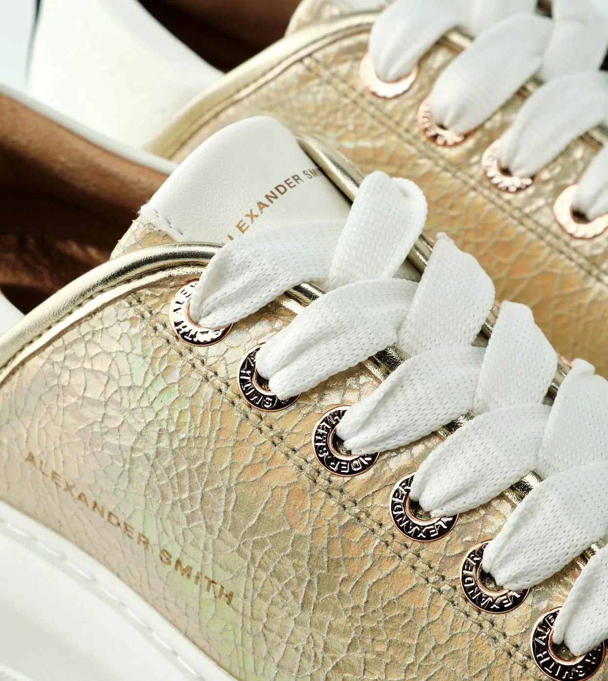 Alexander Smith Wembley sneakers donna gold pitonato
