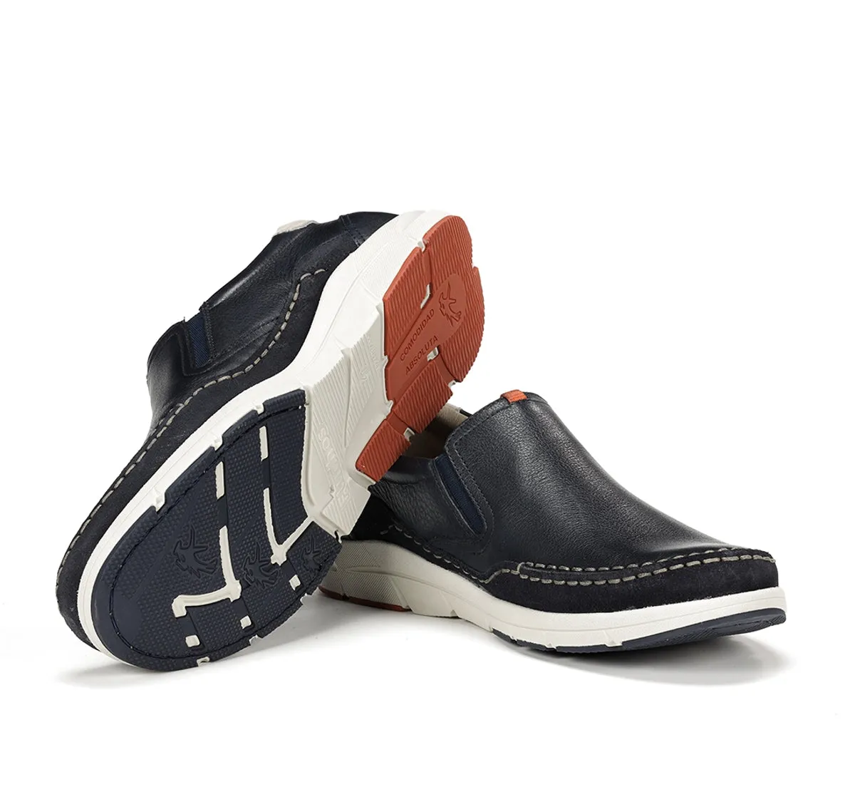 Fluchos Kai F1985 slip-on uomo blu pianta larga