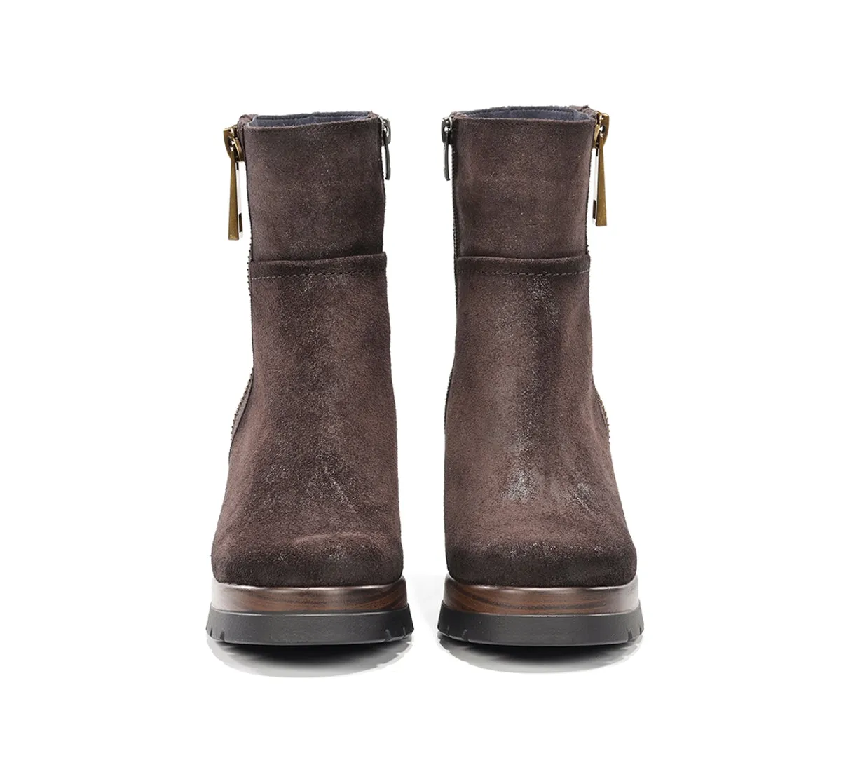 Dorking Safe D9413 Tronchetto Marrone Donna Tacco Legno