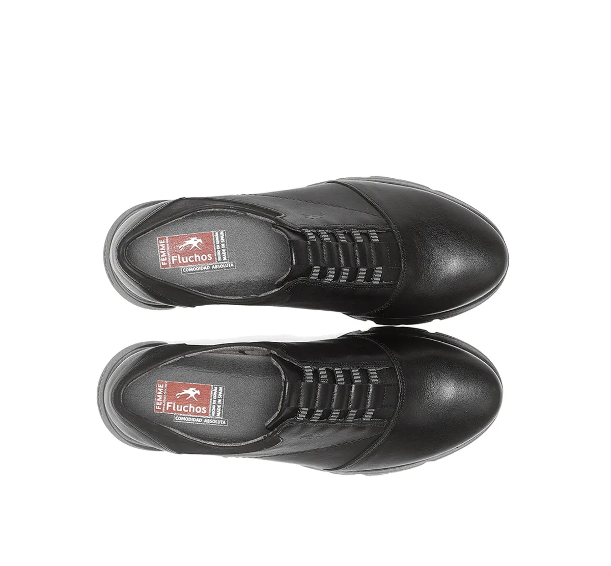 Fluchos Bona F1357 scarpa donna nera con zeppa