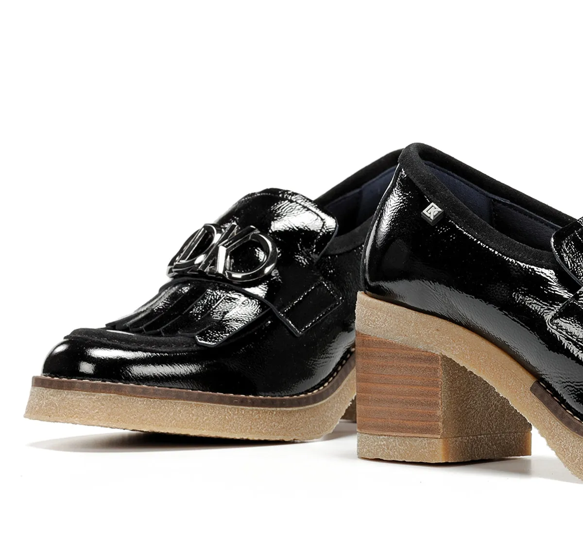 Dorking Oprah D9352 Mocassino Donna Nero Tacco Medio