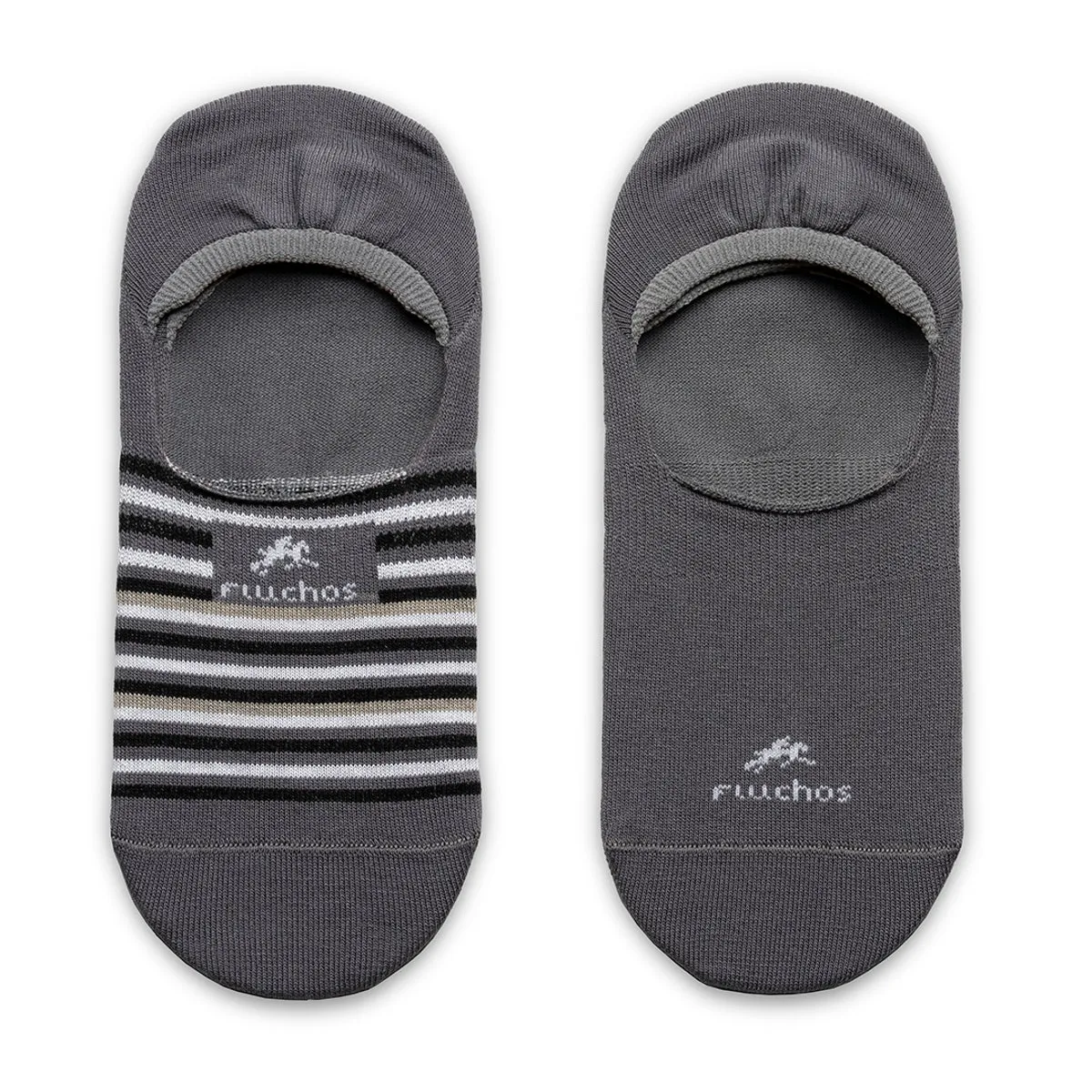 Fluchos CA0002 fantasmini uomo grigi 2 paia cotone