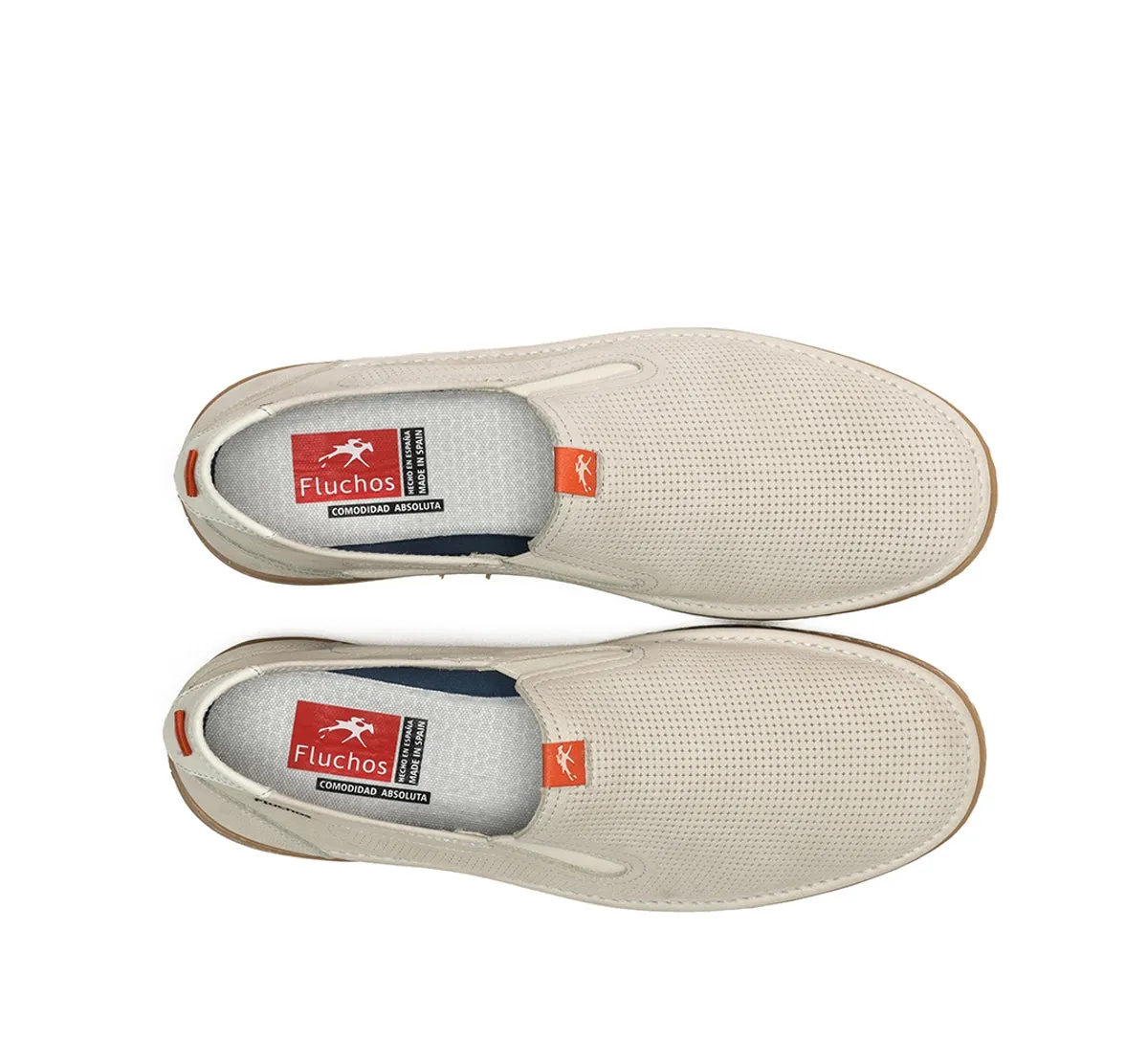 Fluchos Leo F1946 slip on uomo taupe suola retro