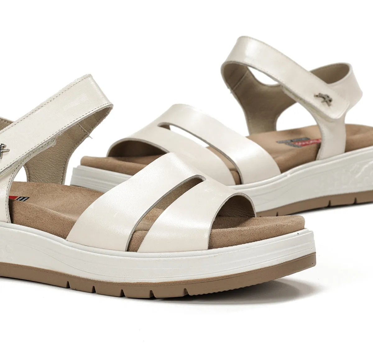 Fluchos Street F2006 sandali donna taupe pianta larga