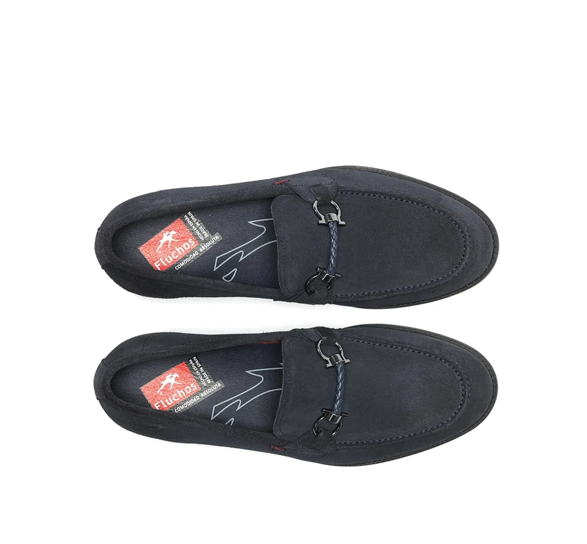Fluchos Henri F1930 mocassini uomo blu pelle
