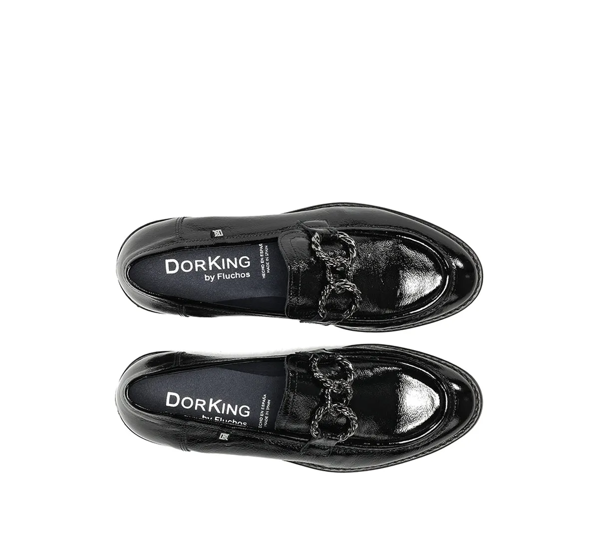 Fluchos Harvard D9117 mocassini donna neri pelle