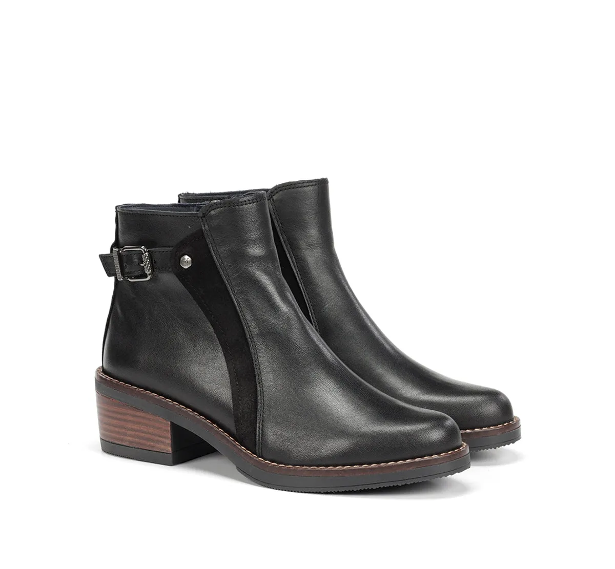 Fluchos Layla D9547 stivaletti donna neri pelle