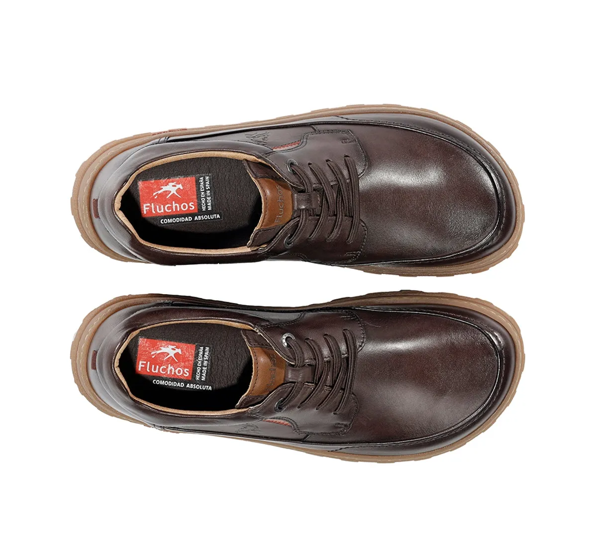 Fluchos Jerry F2504 scarpe marroni uomo pianta larga