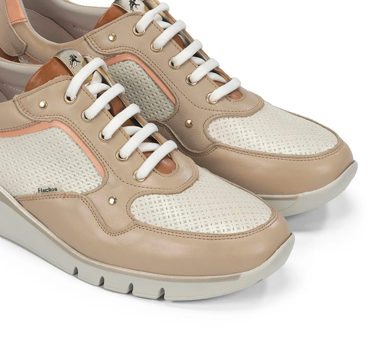Fluchos Union F2177 sneakers donna tortora pianta ampia