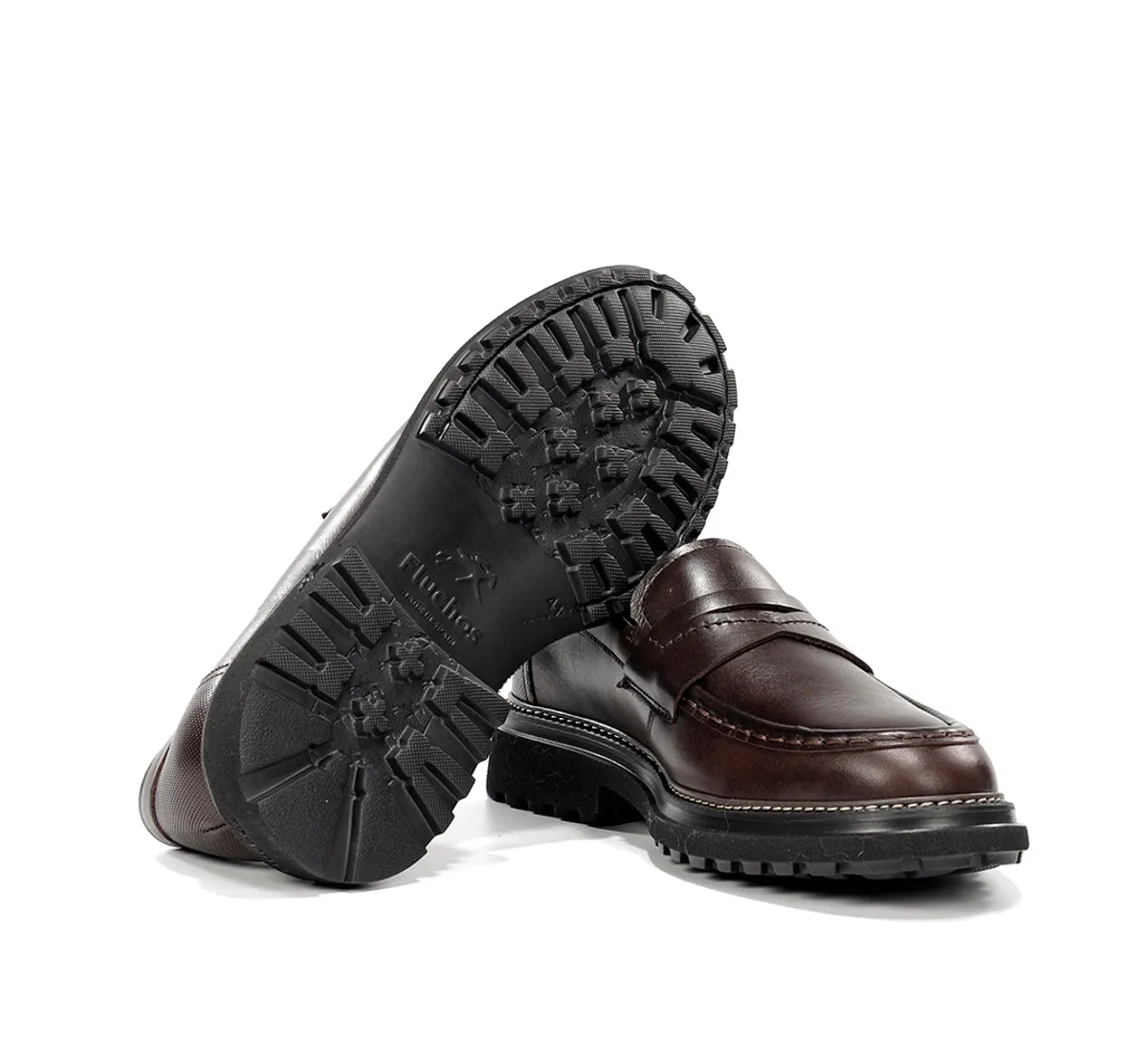 Fluchos Lincon F2058 mocassini uomo marroni pelle