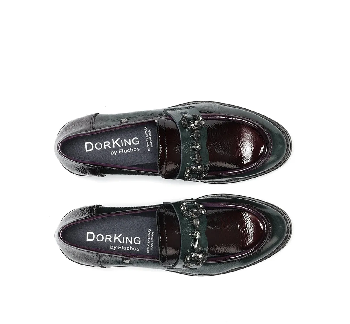 Fluchos Harvard D9118 mocassini donna verdi