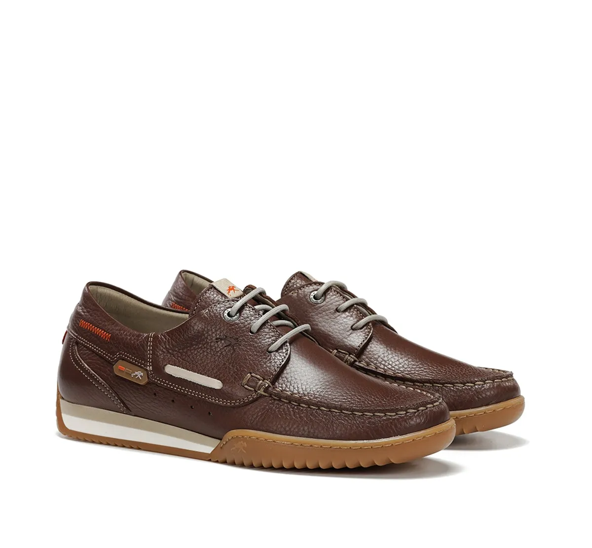 Fluchos Bruno F2434 scarpe barca marroni uomo