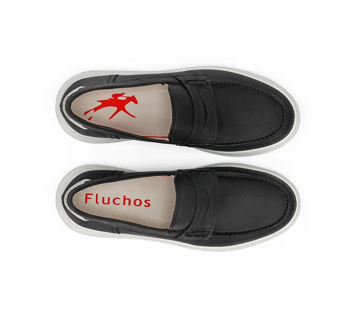 Fluchos Boston F2224 mocassino uomo nero leggero