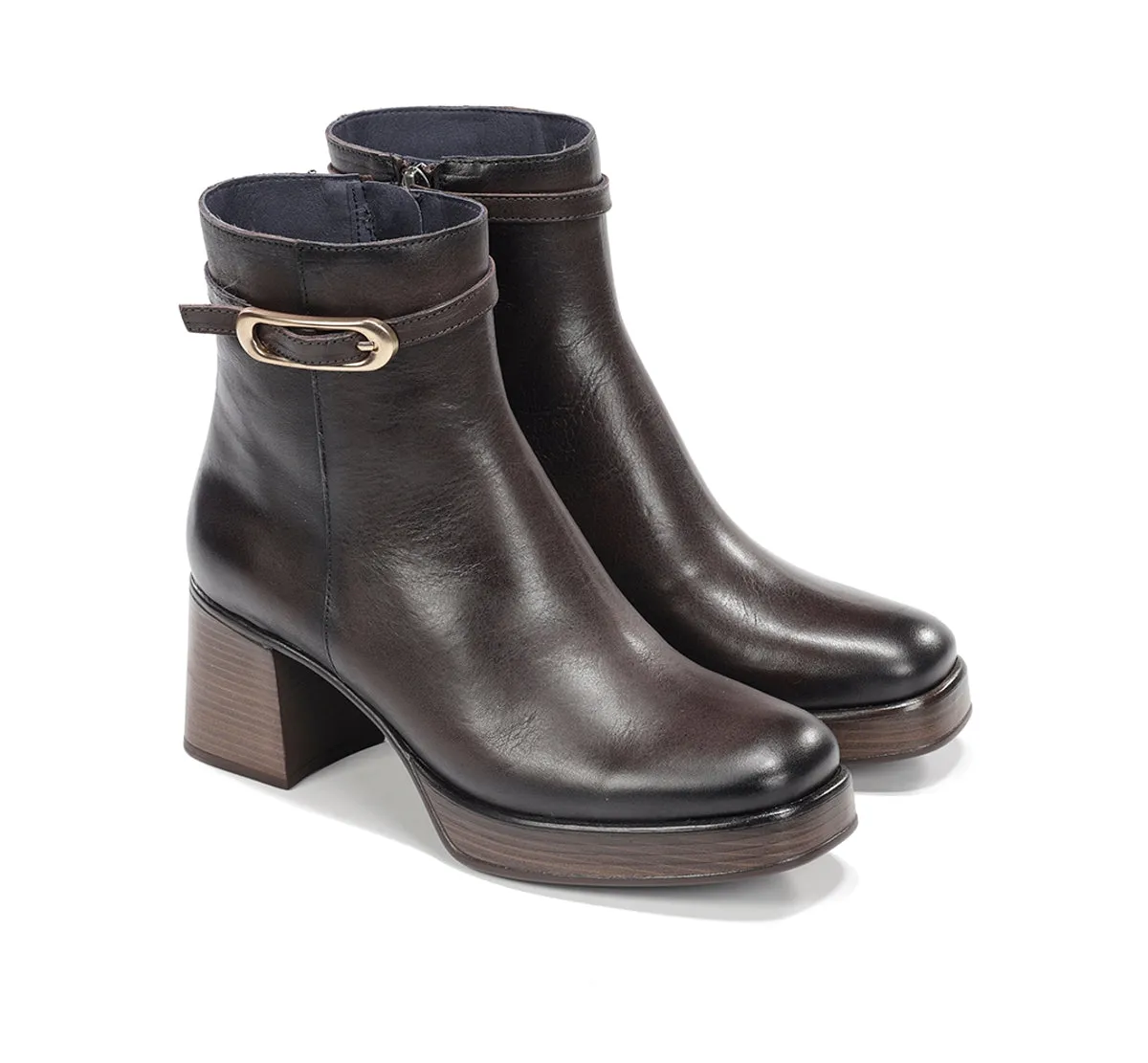 Dorking Cristel D9733 Stivaletto Donna Marrone Zeppa