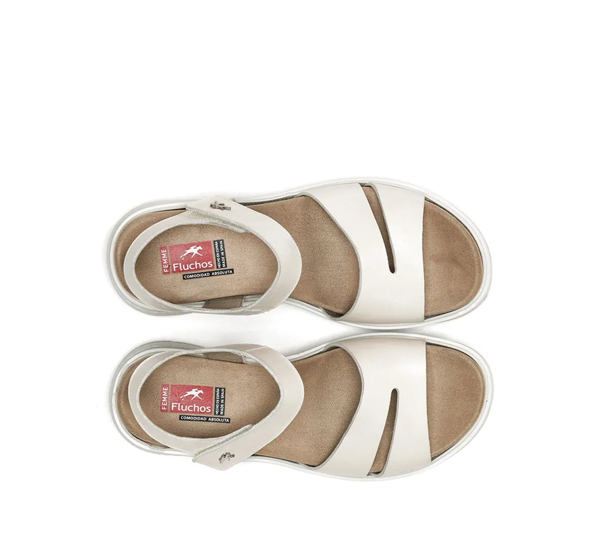 Fluchos Street F2006 sandali donna taupe pianta larga