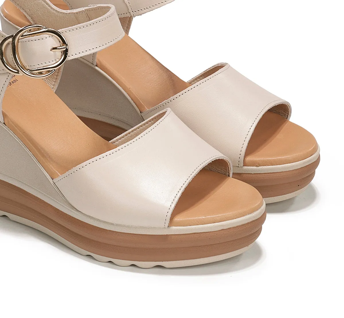 Fluchos Diane D9696 sandali donna taupe zeppa