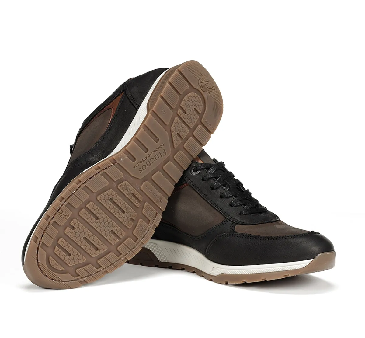 Fluchos Louis F1603 sneakers uomo nero in pelle
