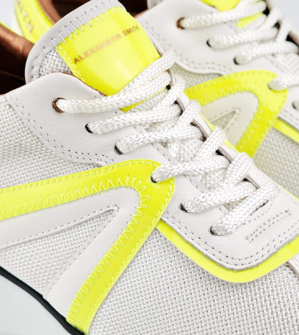 Alexander Smith Chelsea sneakers donna white fluo yellow plateau