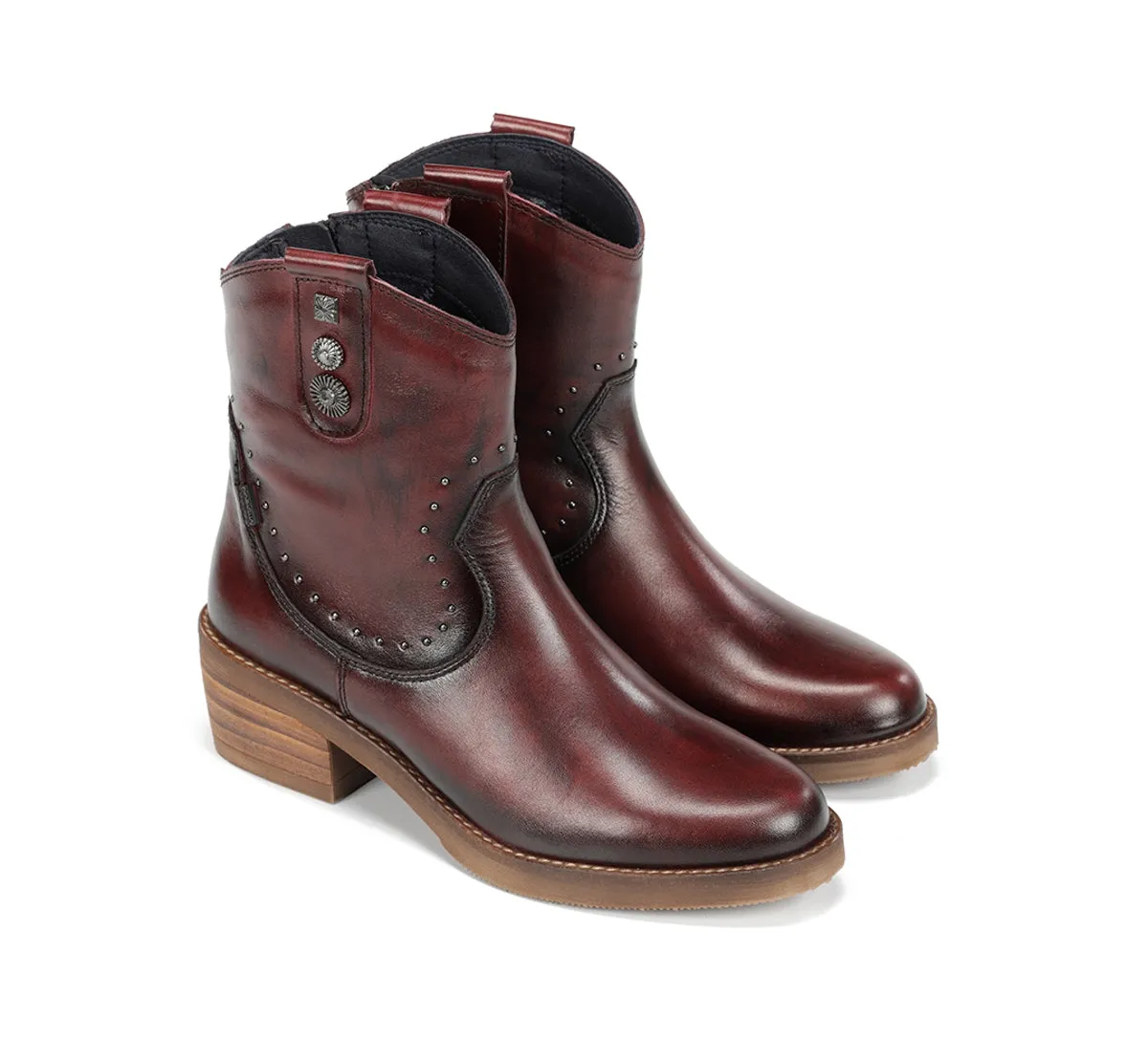 Dorking Layla D9549 stivaletti donna bordeaux zip
