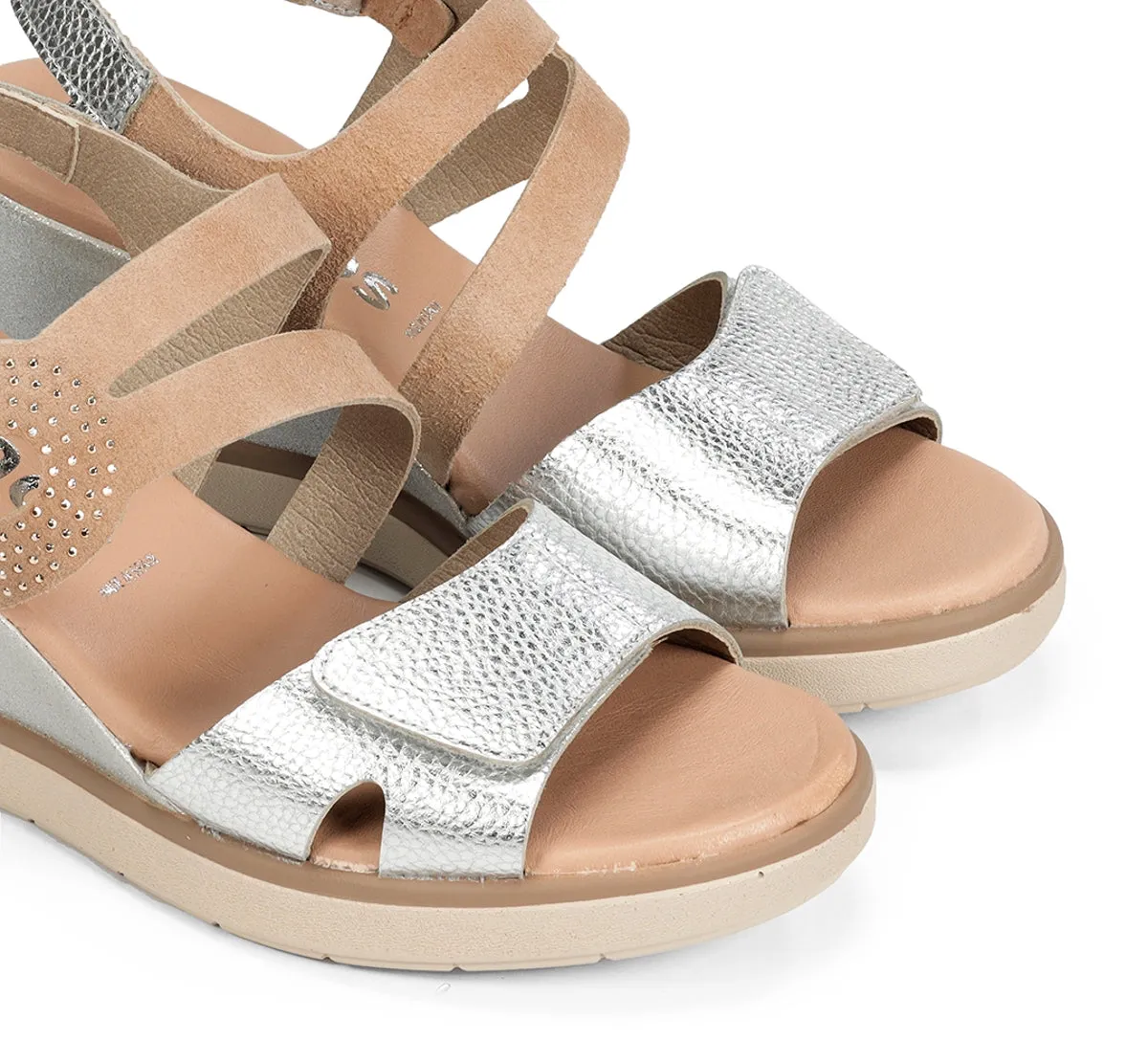 Fluchos Smash F2169 Sandali Donna Argento con Zeppa