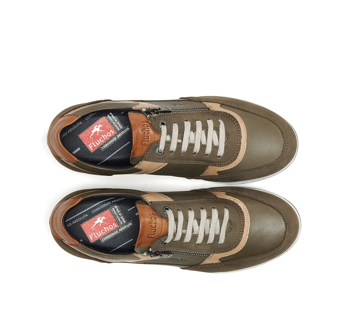 Fluchos Daniel F1288 sneakers marroni casual uomo